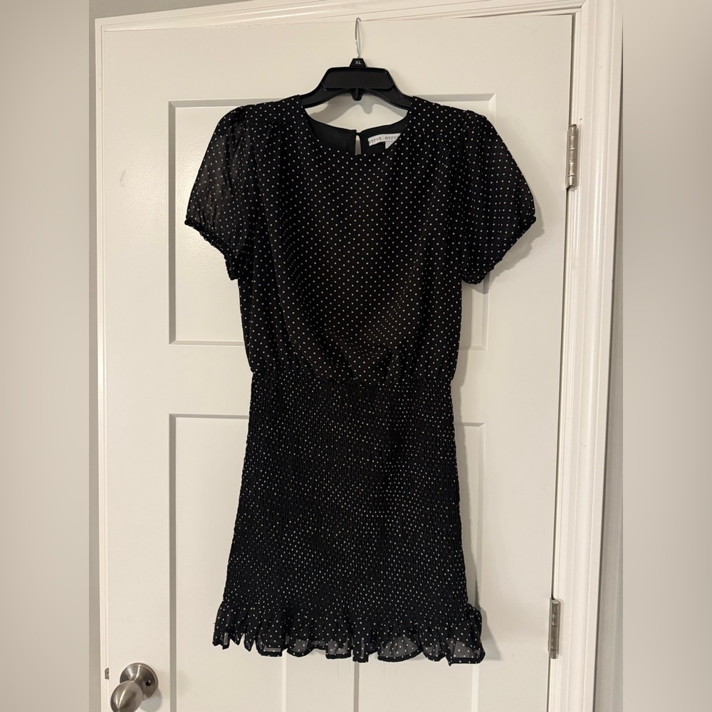 HYFVE Black Dress with White Dots